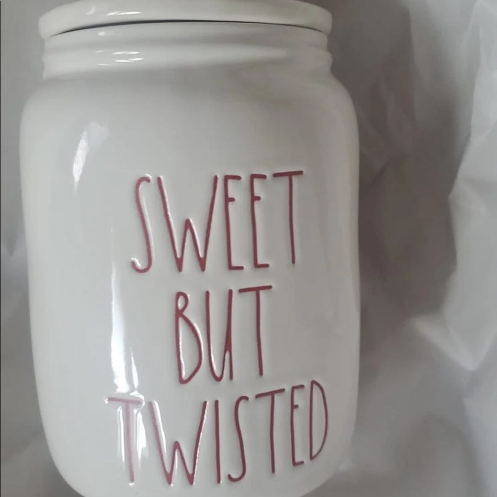 BRAND NEW Rae Dunn sweet but twisted canister with candy topper